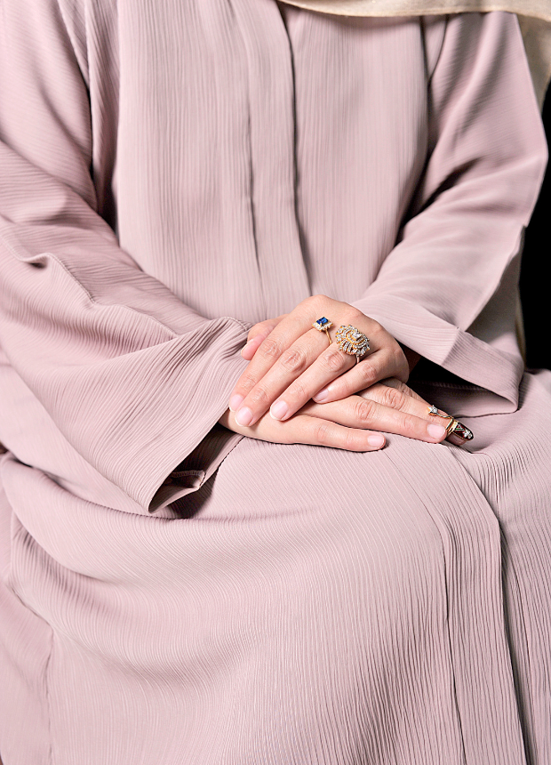 Caramel Pink Abaya 1