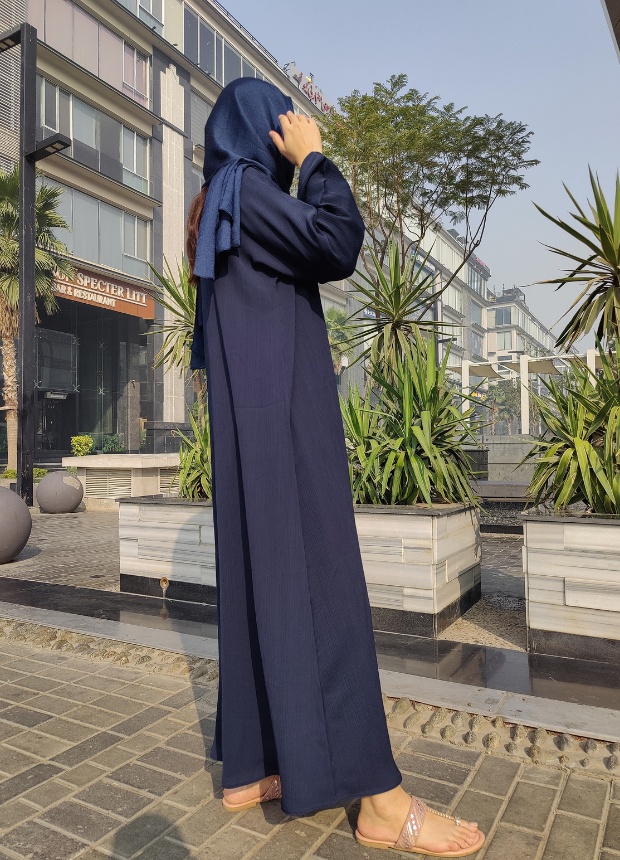 Dark Blue Abaya Design 2