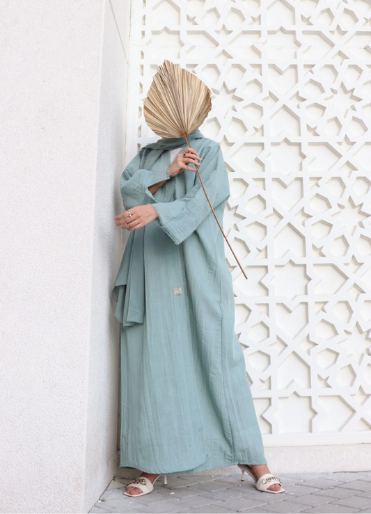 Pale Turquoise Abaya