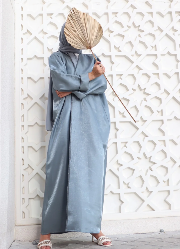 Solid Blue Abaya