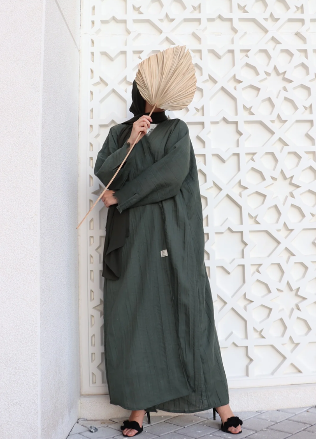 Solid Green Abaya